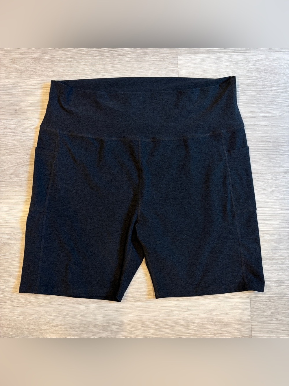 Beyond Yoga Women’s Black Spacedye Team Pockets High Waisted Biker Shorts - 3X